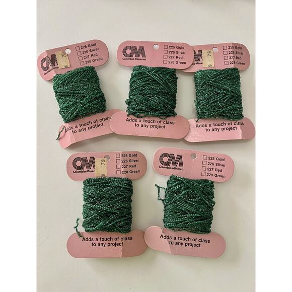 Vintage Metallic Yarn - Lot of 17 - Checkpoint Needlepoint Columbia Minerva - Picture 3 of 8